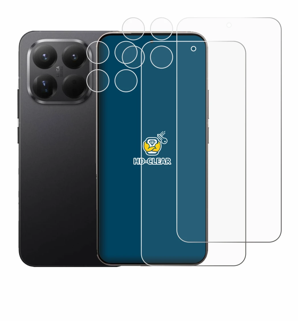 Imagen del dispositivo Xiaomi 15T Pro (Frontal+Cámara) con una amplia variedad de protectores de pantalla.