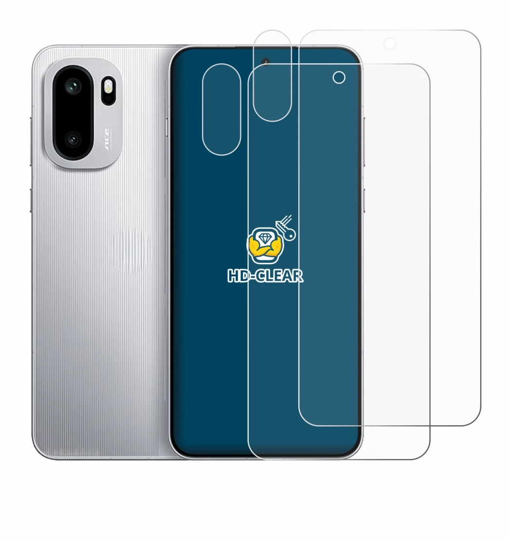 Imagen del dispositivo OnePlus 15R (Frontal+Cámara) con una amplia variedad de protectores de pantalla.