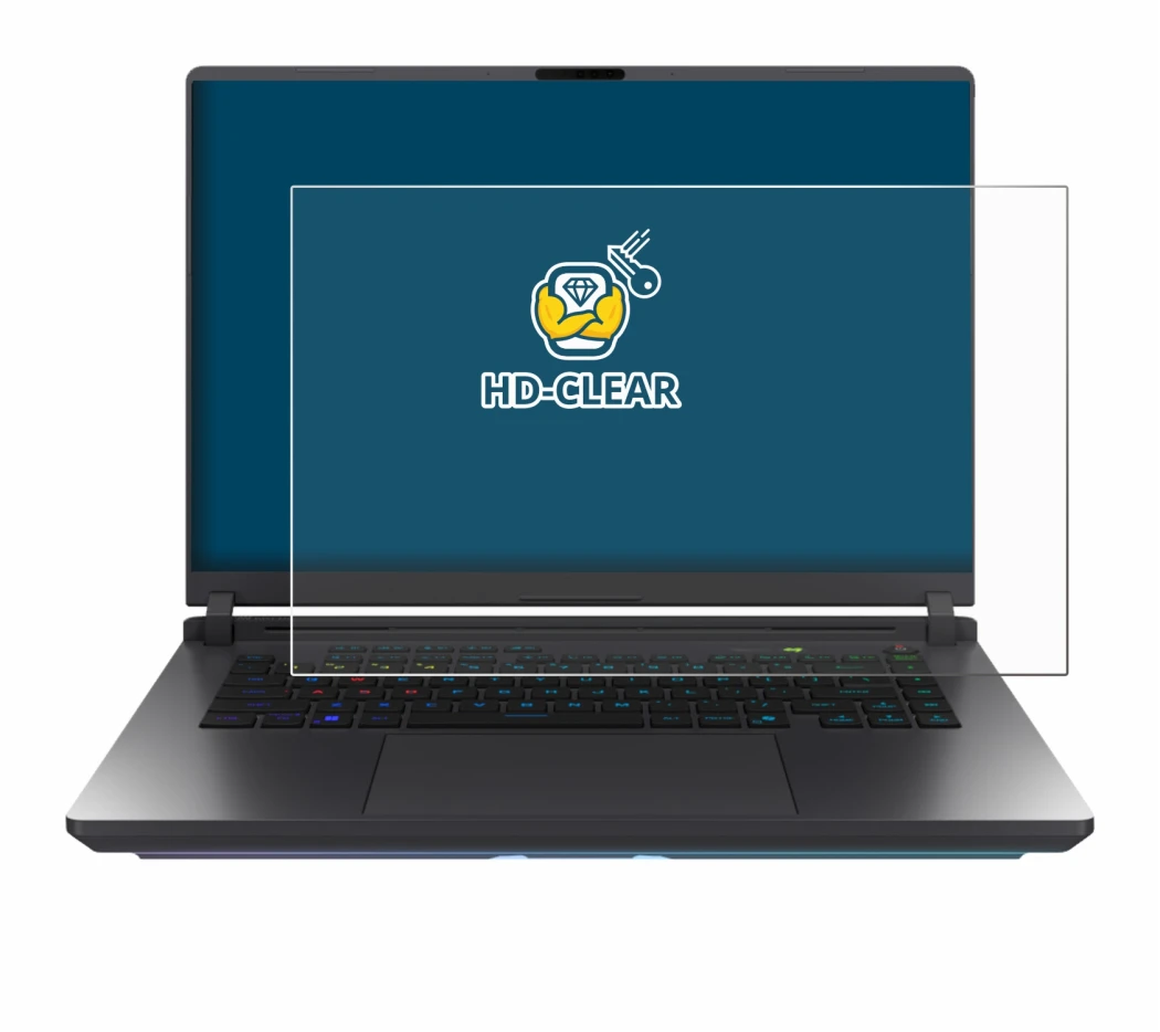 Imagen del dispositivo ASUS ROG Strix G16 2025 con una amplia variedad de protectores de pantalla.