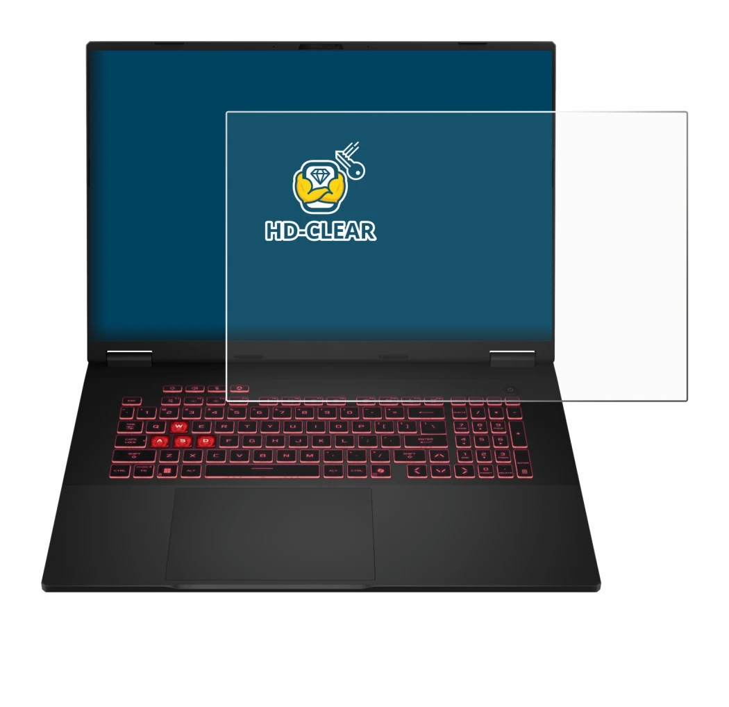 Imagen del dispositivo ASUS TUF Gaming A18 2025 con una amplia variedad de protectores de pantalla.