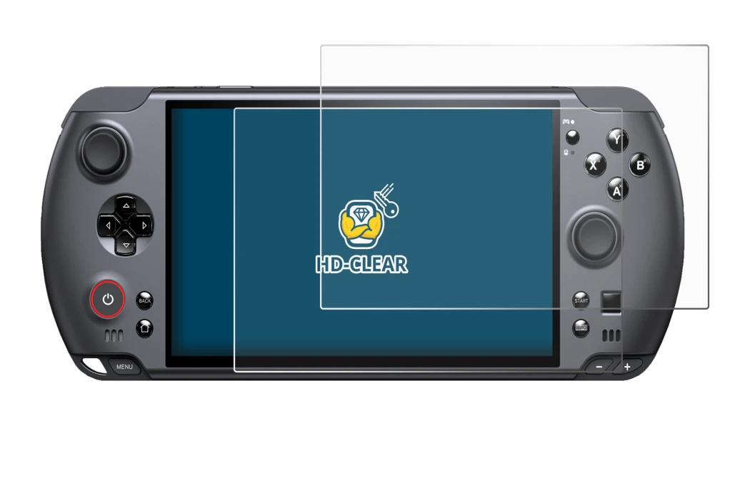 Imagen del dispositivo GPD Win 5 con una amplia variedad de protectores de pantalla.