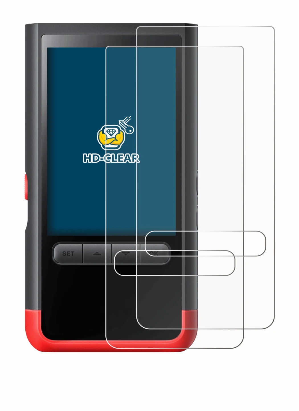 Imagen del dispositivo ThermoMaven P2 con una amplia variedad de protectores de pantalla.