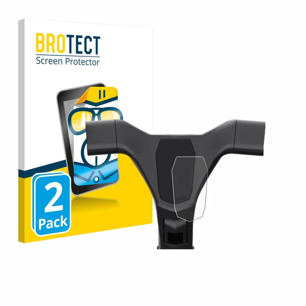 Parte frontal de un envase de producto con el logotipo de la marca BROTECT. Al lado se muestra el dispositivo Navee ST3 con su