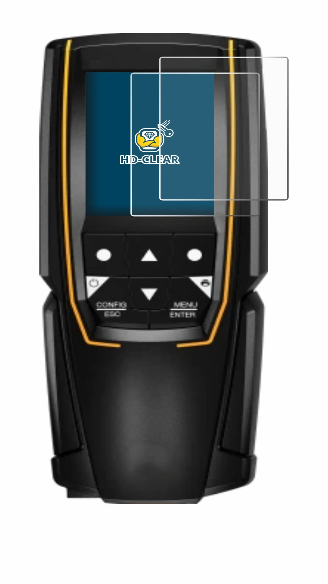 Imagen del dispositivo Testo 310 (2da Gen.) con una amplia variedad de protectores de pantalla.