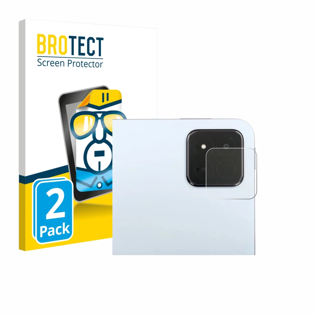 Parte frontal de un envase de producto con el logotipo de la marca BROTECT. Al lado se muestra el dispositivo Xiaomi Pad 7 Pro