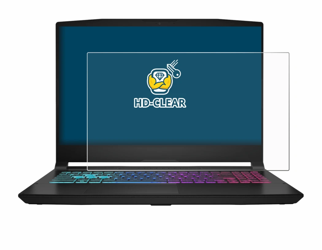 Imagen del dispositivo MSI Katana 15 HX B14 con una amplia variedad de protectores de pantalla.