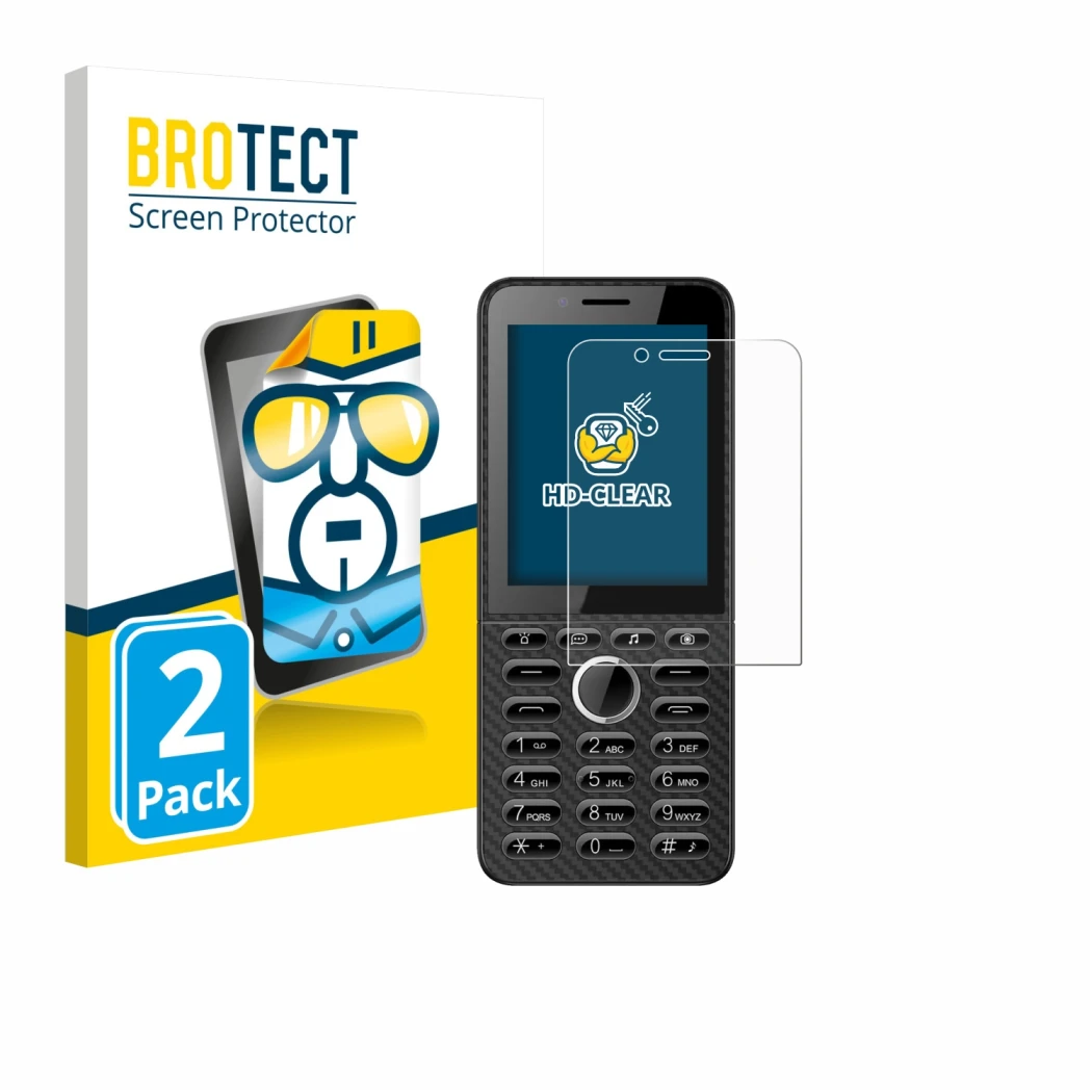 Parte frontal de un envase de producto con el logotipo de la marca BROTECT. Al lado se muestra el dispositivo Energizer E288S 