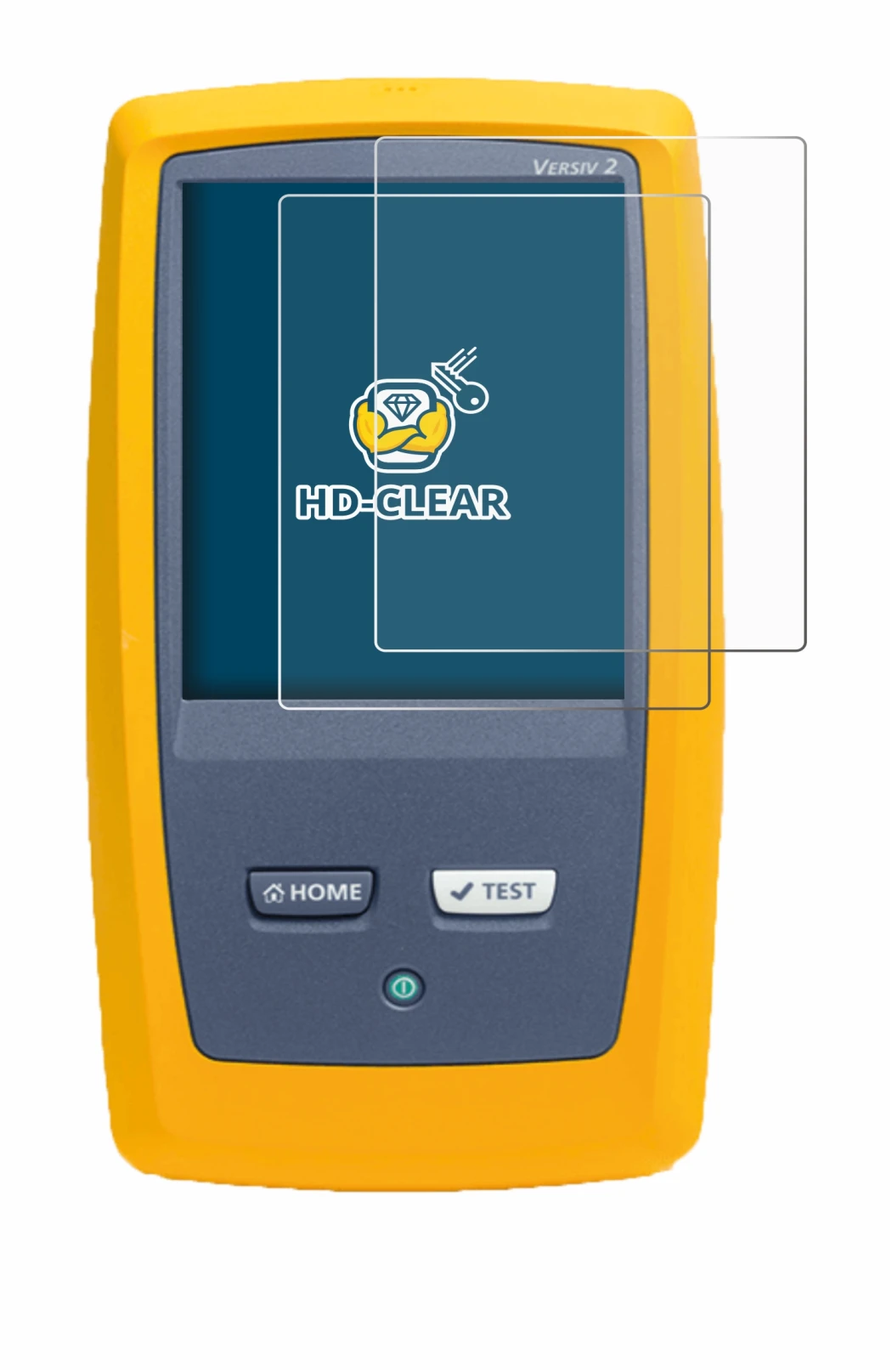 Imagen del dispositivo Fluke DSX8000 con una amplia variedad de protectores de pantalla.