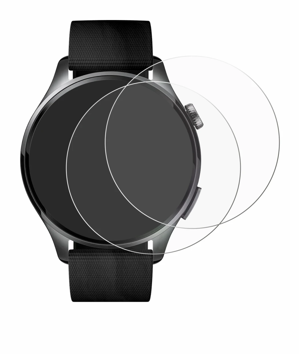 Imagen del dispositivo Xiaomi Watch 5 (47 mm) con una amplia variedad de protectores de pantalla.