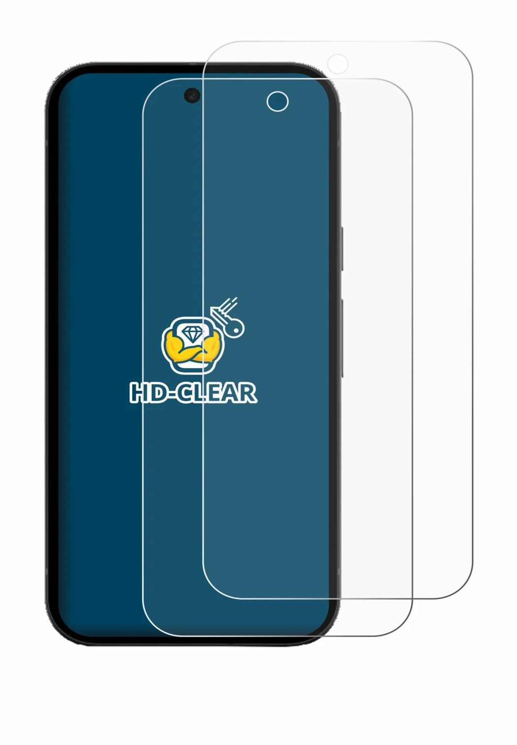 Imagen del dispositivo Google Pixel 10a (case-friendly) con una amplia variedad de protectores de pantalla.
