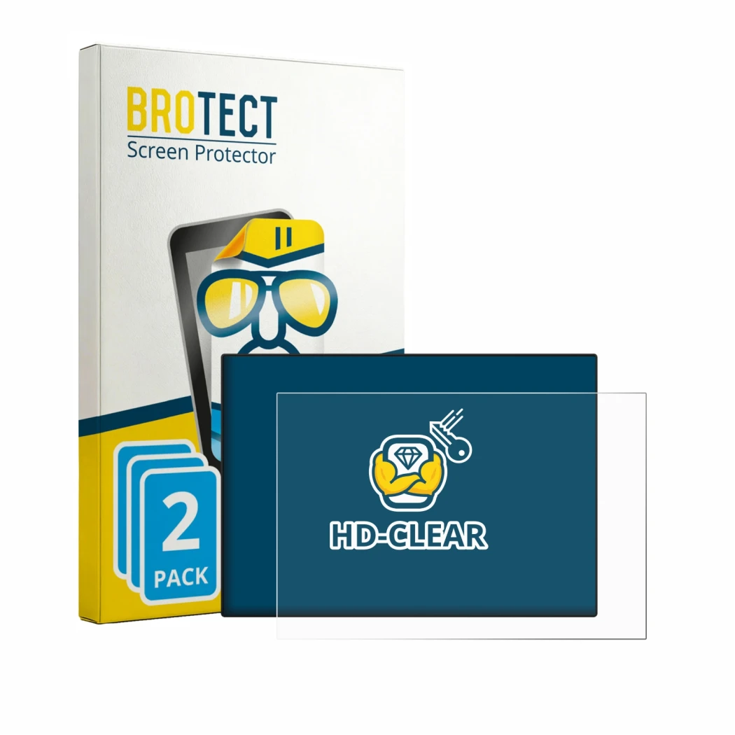 Parte frontal de un envase de producto con el logotipo de la marca BROTECT. Al lado se muestra el dispositivo CrossControl CCp
