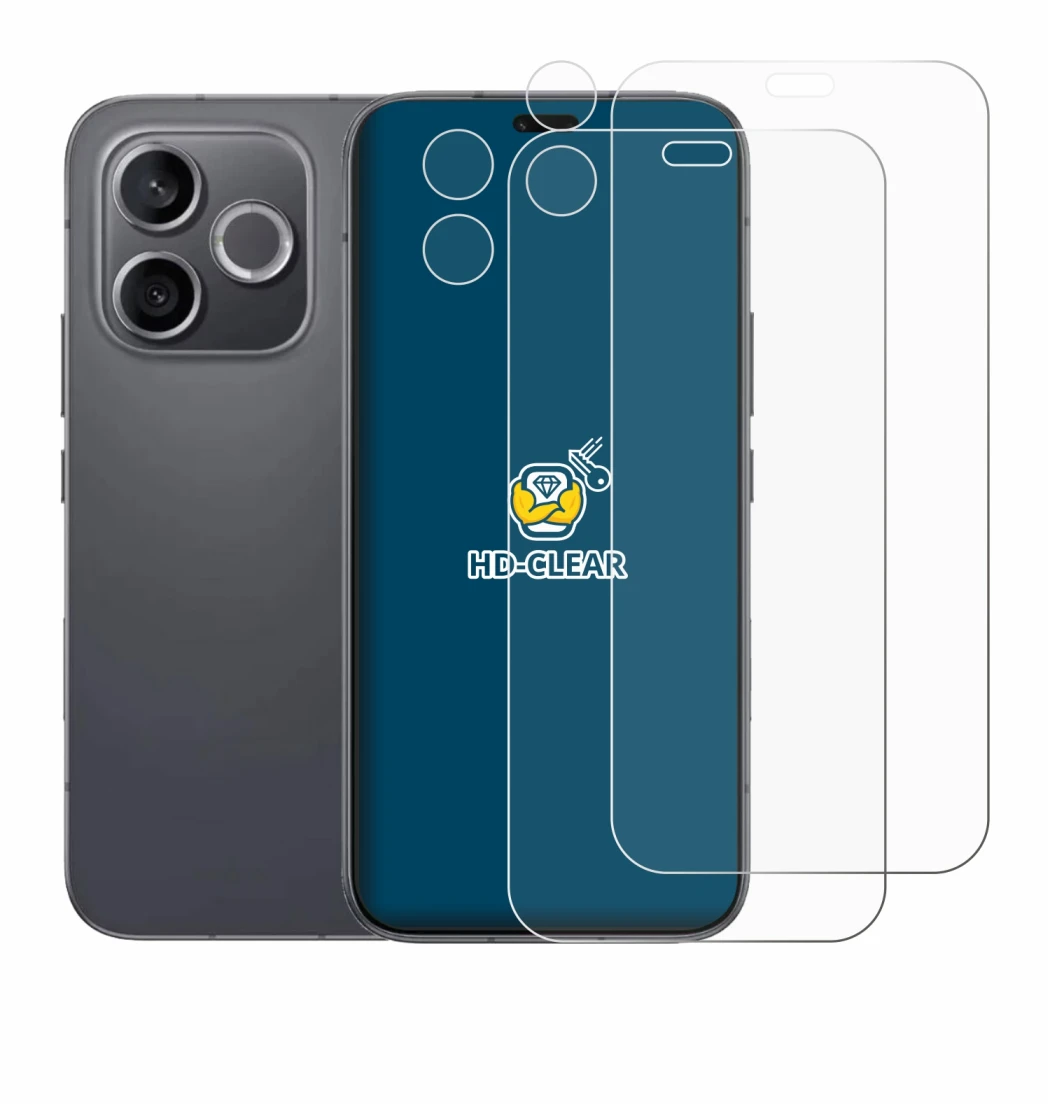 Imagen del dispositivo Honor 600 Lite (Frontal+Cámara) con una amplia variedad de protectores de pantalla.
