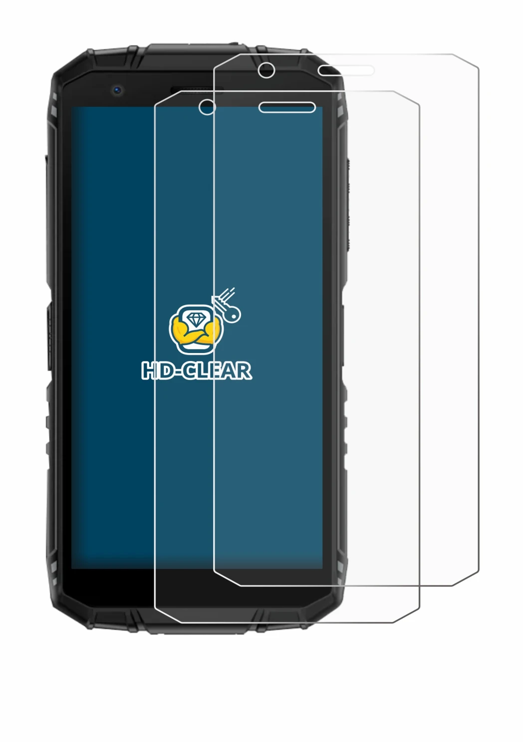 Imagen del dispositivo Doogee Fire 3 con una amplia variedad de protectores de pantalla.