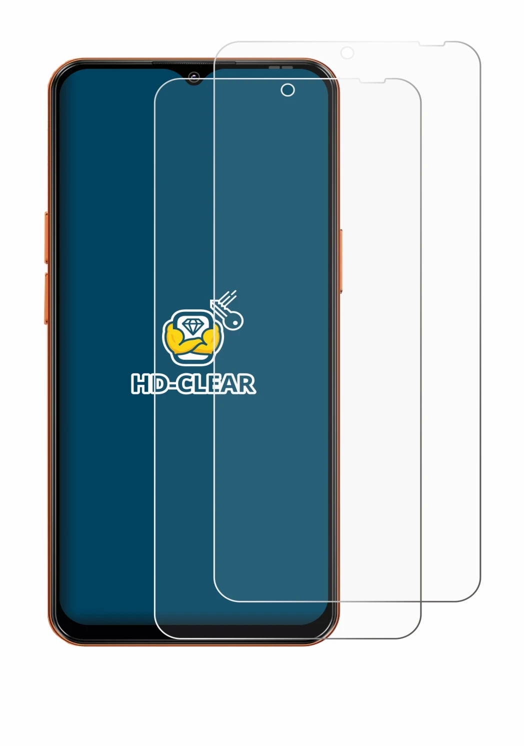 Imagen del dispositivo Oscal Flat 3C con una amplia variedad de protectores de pantalla.