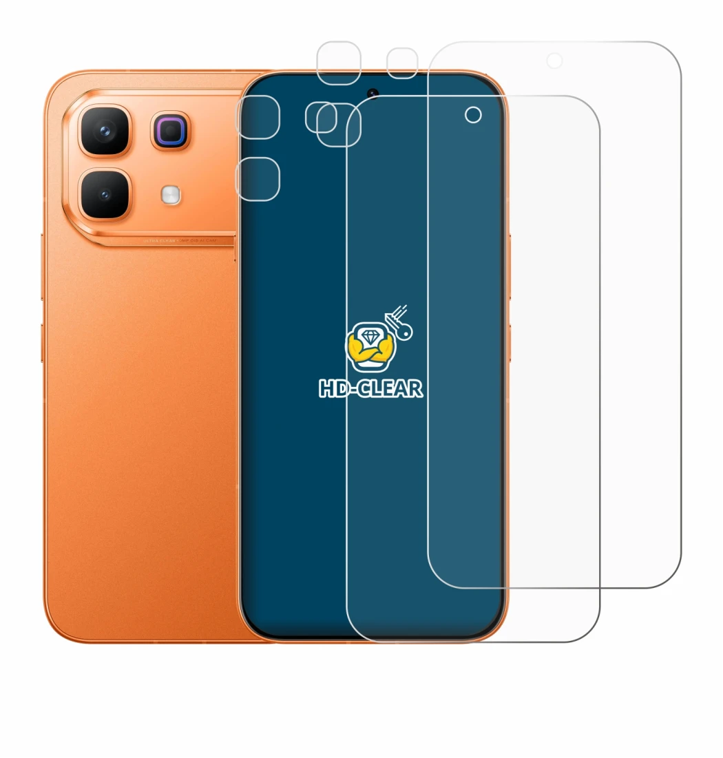 Imagen del dispositivo Infinix Note 60 Pro (Frontal+Cámara) con una amplia variedad de protectores de pantalla.