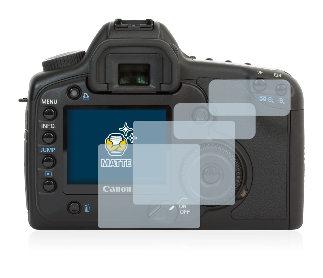 Imagen del dispositivo Canon EOS 5D con una amplia variedad de protectores de pantalla.