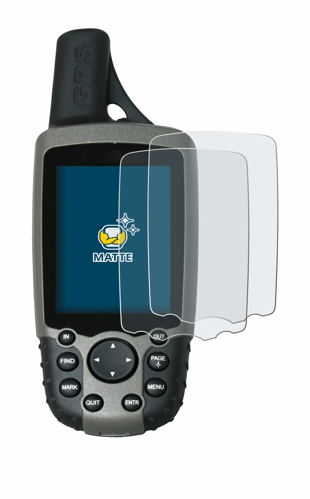Imagen del dispositivo Garmin GPSMAP 60CSx con una amplia variedad de protectores de pantalla.