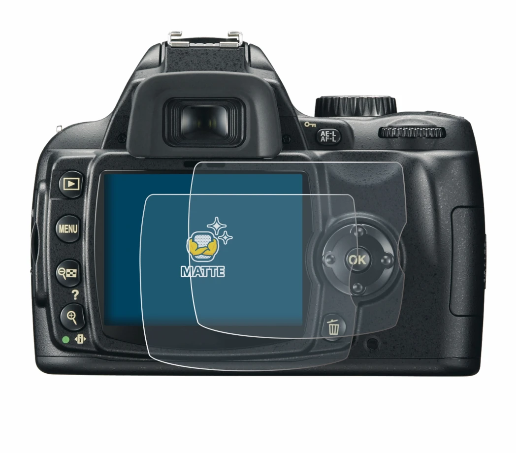 Imagen del dispositivo Nikon D60 con una amplia variedad de protectores de pantalla.