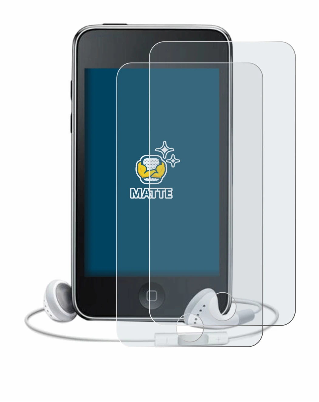 Imagen del dispositivo Apple iPod Touch (3a Gen.) con una amplia variedad de protectores de pantalla.