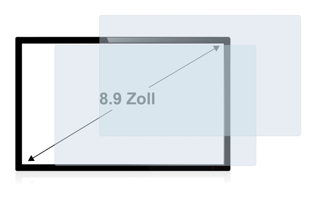 Imagen del dispositivo con una amplia variedad de protectores de pantalla.
