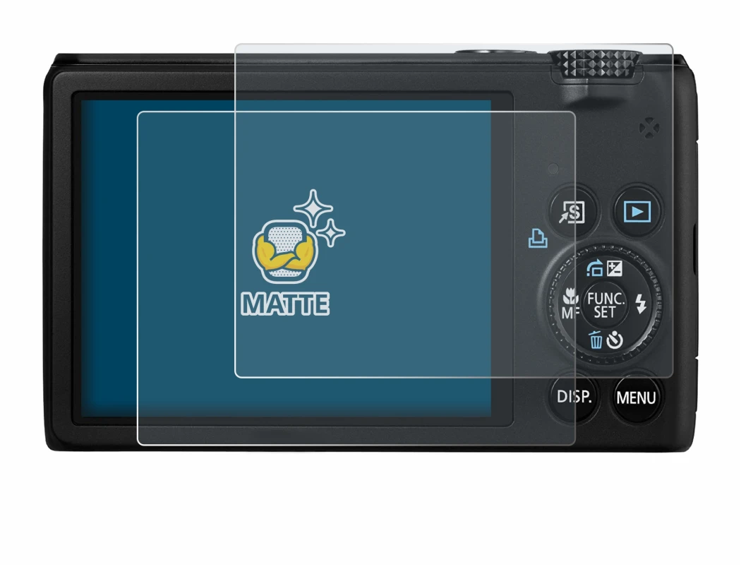 Imagen del dispositivo Canon PowerShot S95 con una amplia variedad de protectores de pantalla.