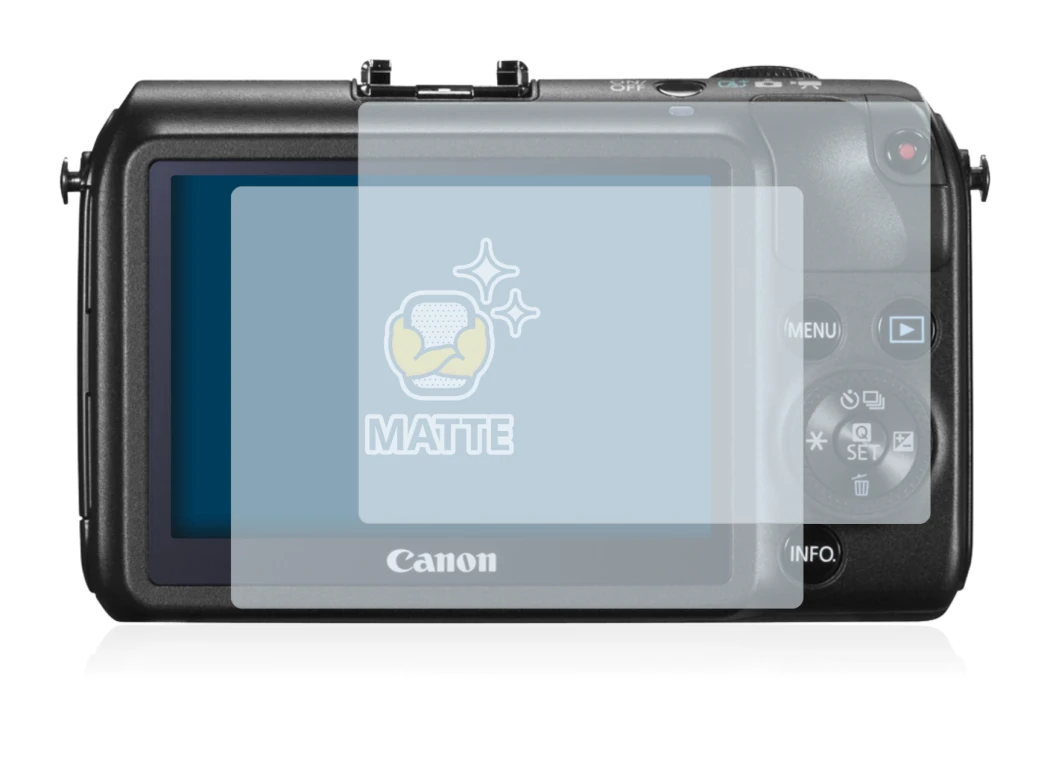 Imagen del dispositivo Canon EOS M con una amplia variedad de protectores de pantalla.