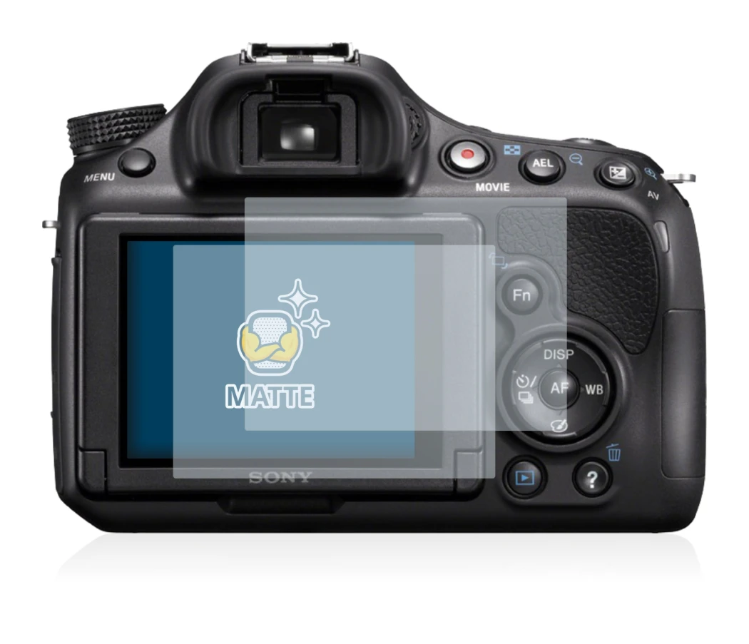 Imagen del dispositivo Sony Alpha 58 (SLT-A58) con una amplia variedad de protectores de pantalla.