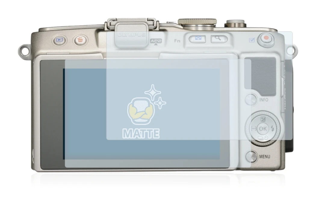 Imagen del dispositivo Olympus PEN E-PL6 con una amplia variedad de protectores de pantalla.