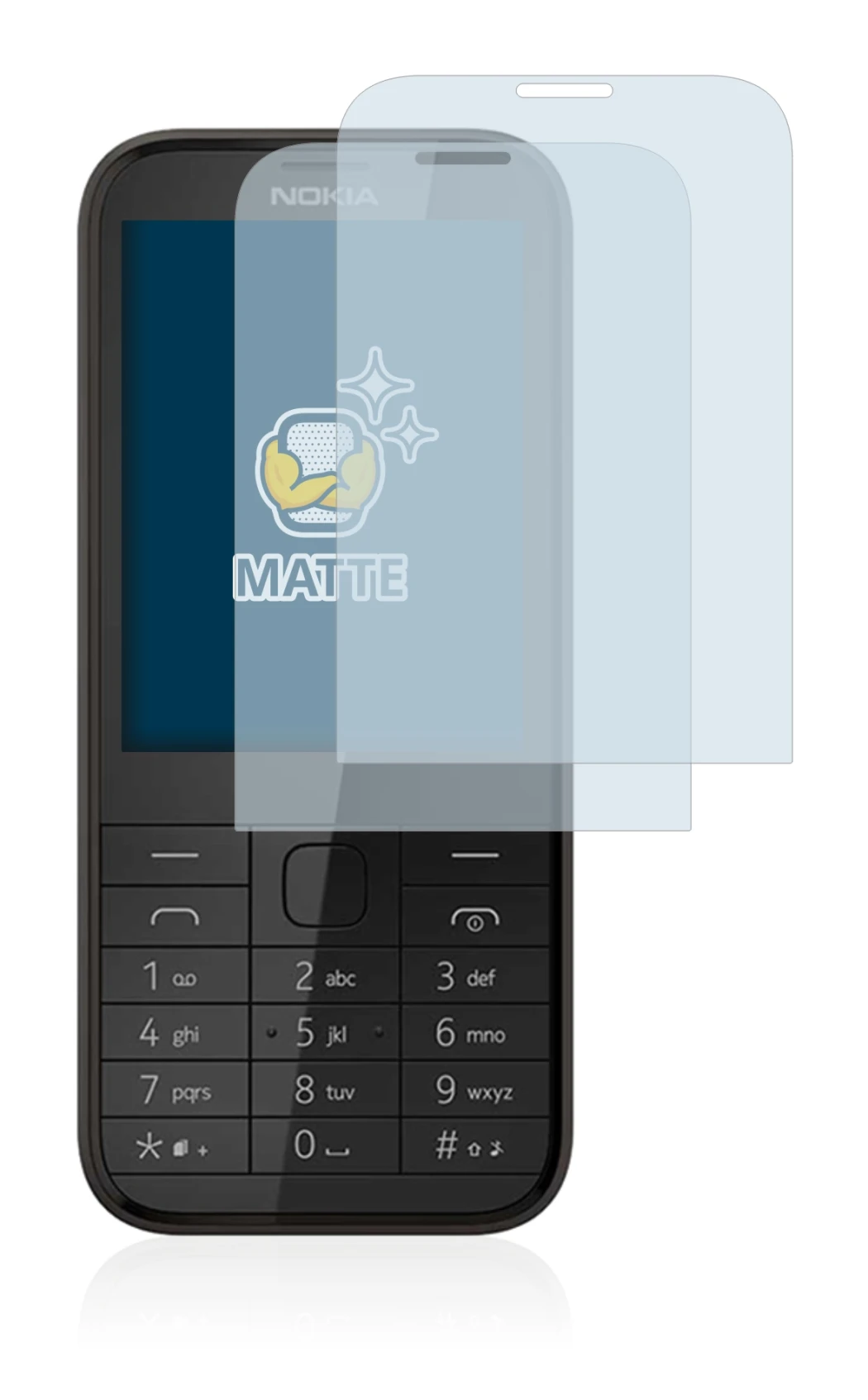 Imagen del dispositivo Nokia 225 con una amplia variedad de protectores de pantalla.