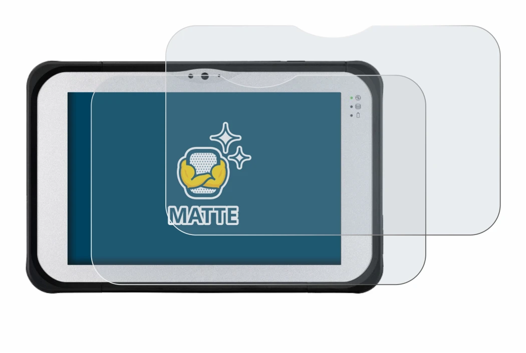 Imagen del dispositivo Panasonic Toughpad FZ-M1 con una amplia variedad de protectores de pantalla.