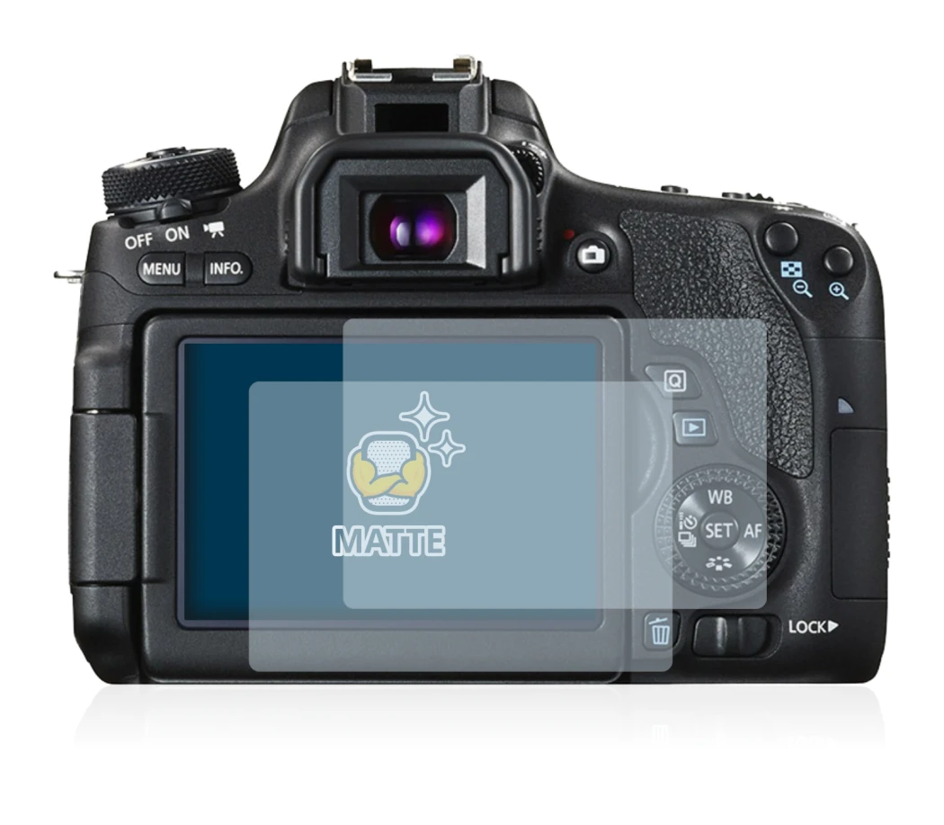 Imagen del dispositivo Canon EOS 760D con una amplia variedad de protectores de pantalla.