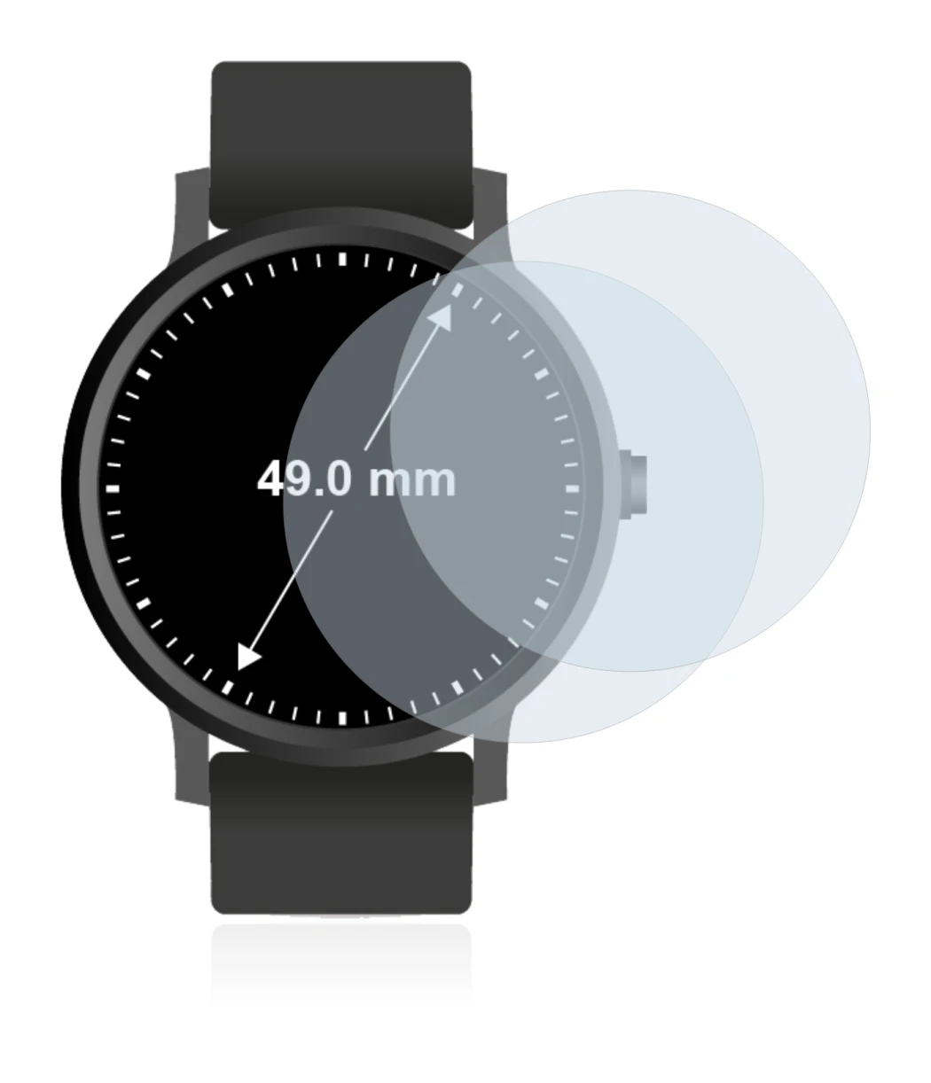Imagen del dispositivo Relojes (Circular, ø: 49 mm) con una amplia variedad de protectores de pantalla.