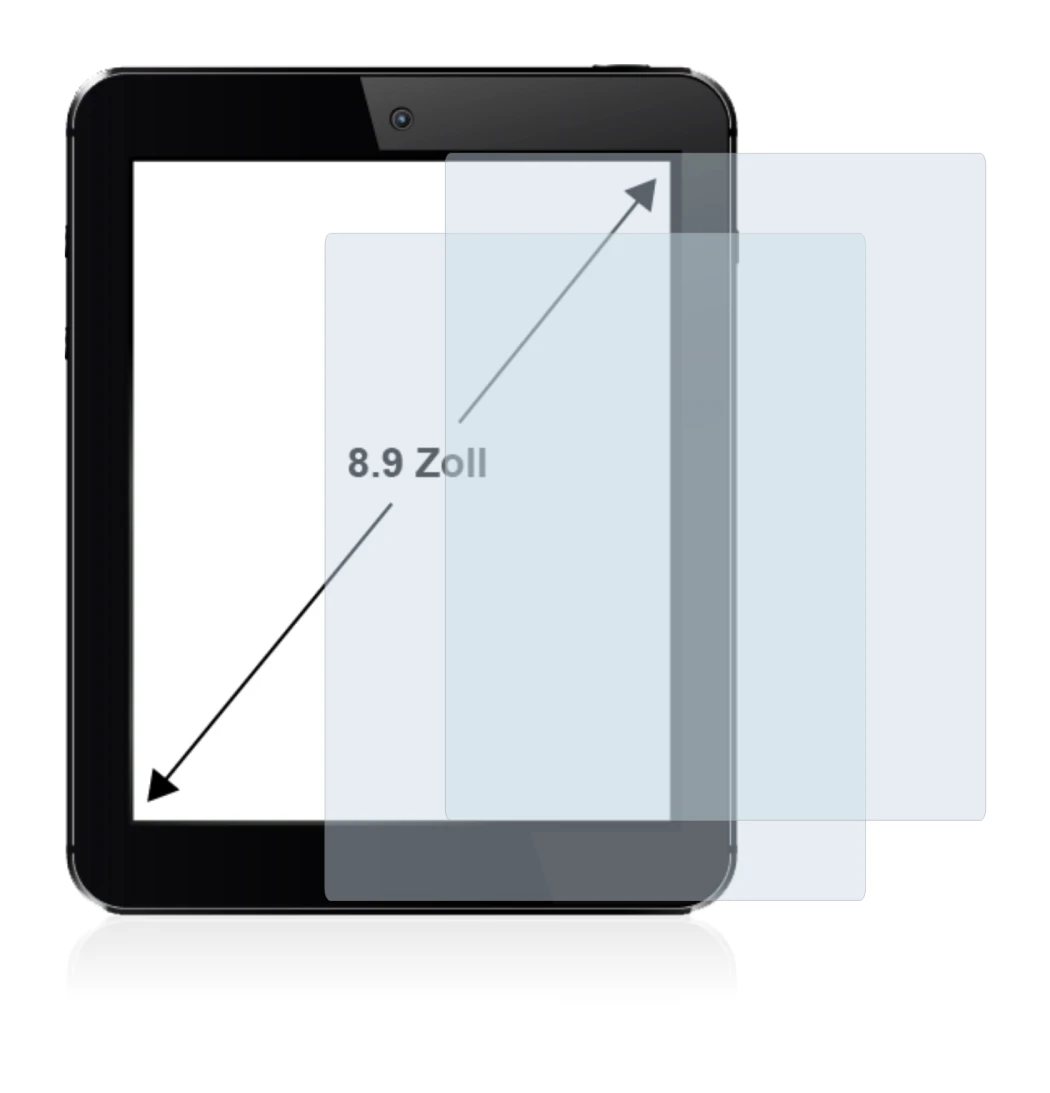 Imagen del dispositivo con una amplia variedad de protectores de pantalla.