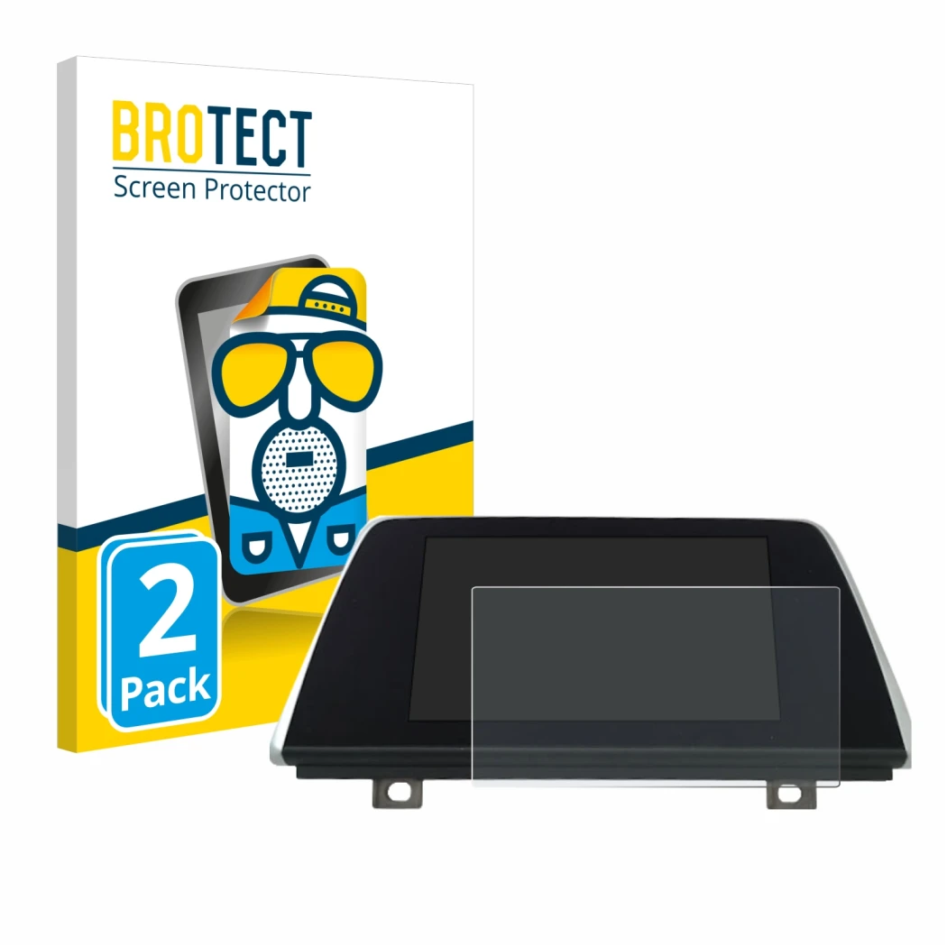 Parte frontal de un envase de producto con el logotipo de la marca BROTECT. Al lado se muestra el dispositivo BMW Professional