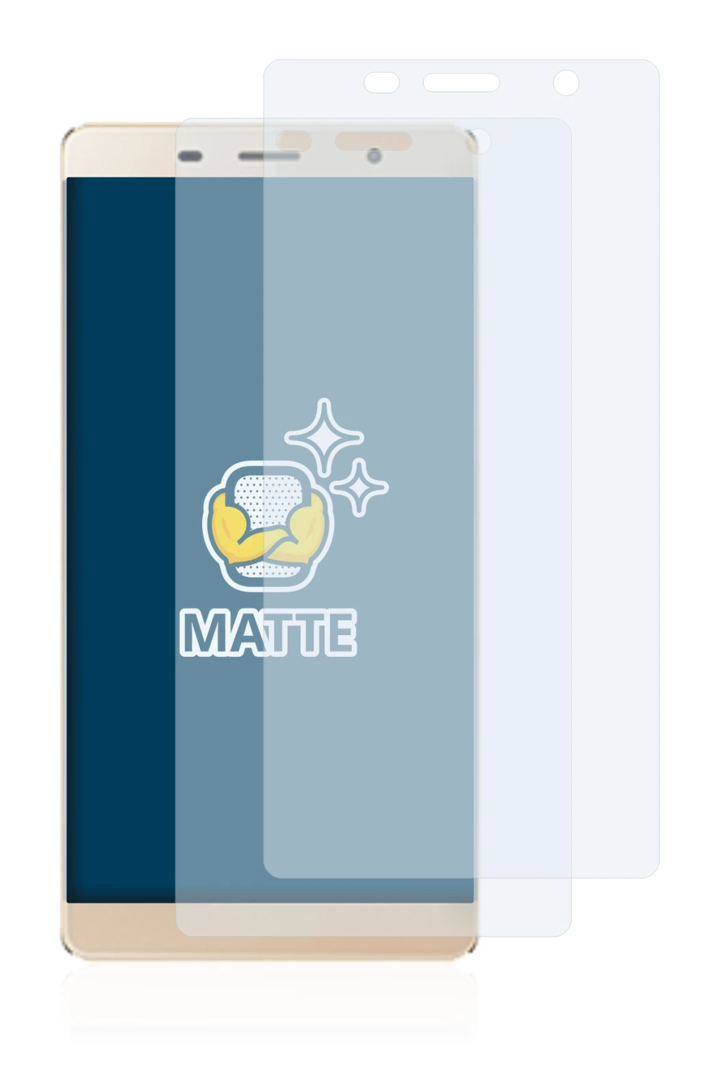 Imagen del dispositivo Milai M8 Max con una amplia variedad de protectores de pantalla.