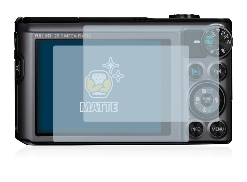 Imagen del dispositivo Canon PowerShot SX720 HS con una amplia variedad de protectores de pantalla.