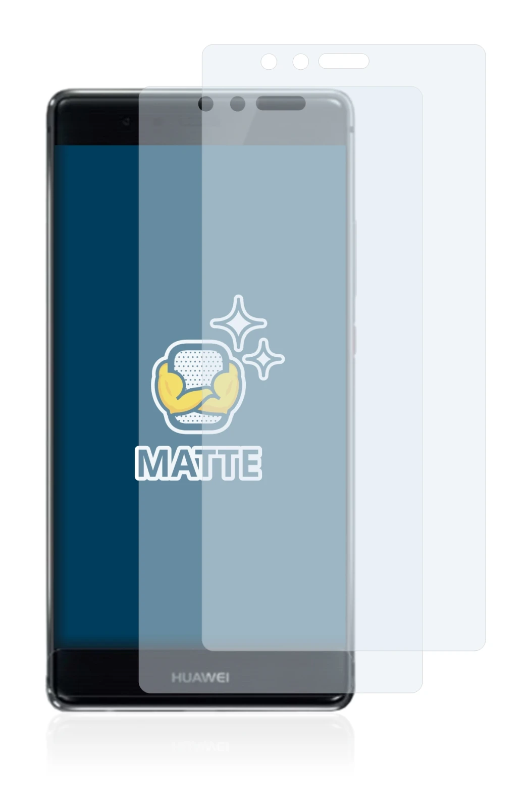 Imagen del dispositivo Huawei P9 Plus con una amplia variedad de protectores de pantalla.
