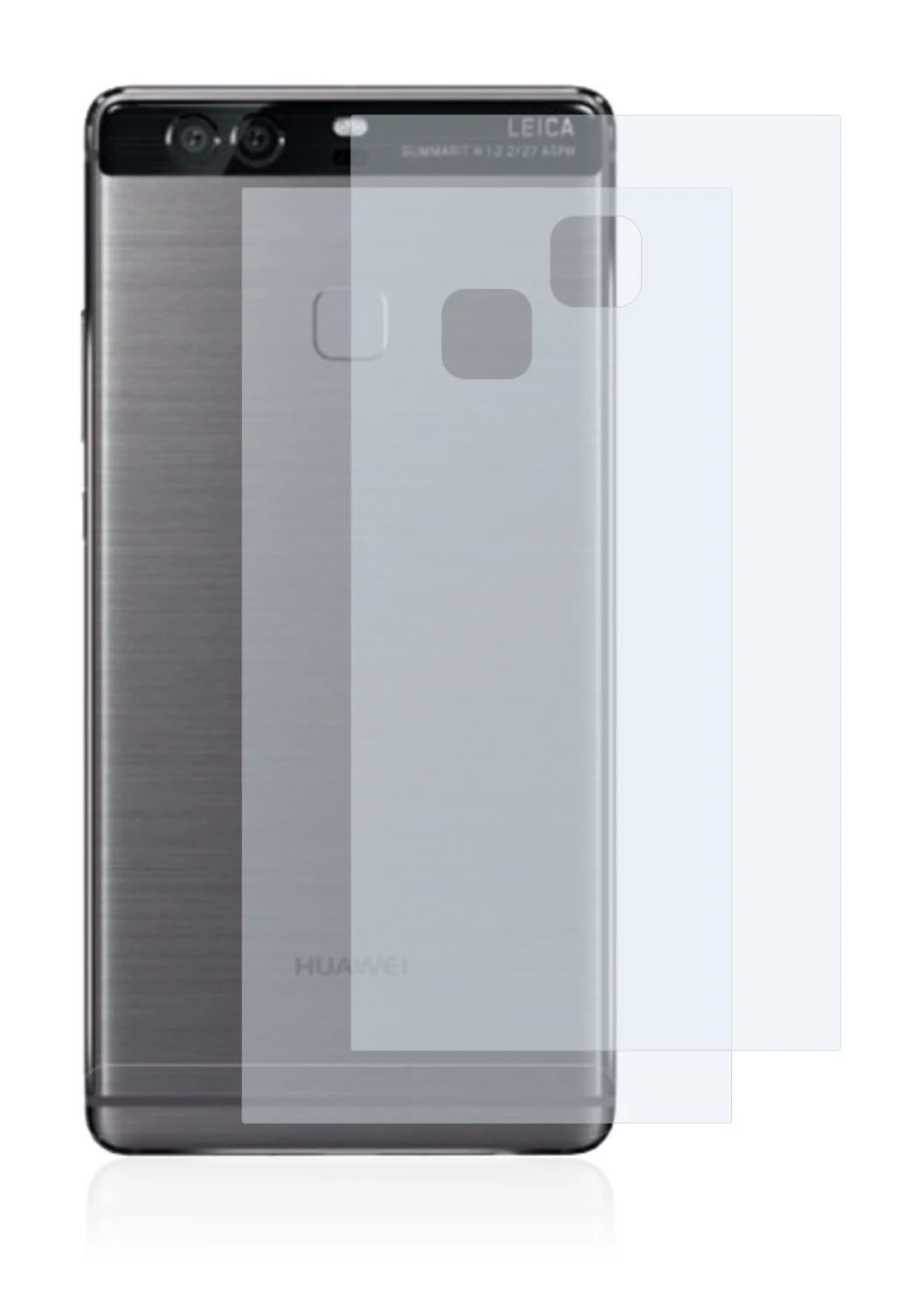 Imagen del dispositivo Huawei P9 Plus (Trasero) con una amplia variedad de protectores de pantalla.