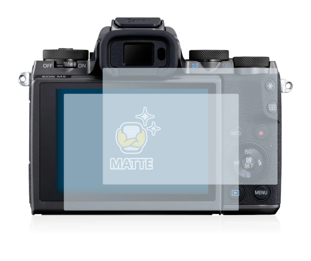 Imagen del dispositivo Canon EOS M5 con una amplia variedad de protectores de pantalla.