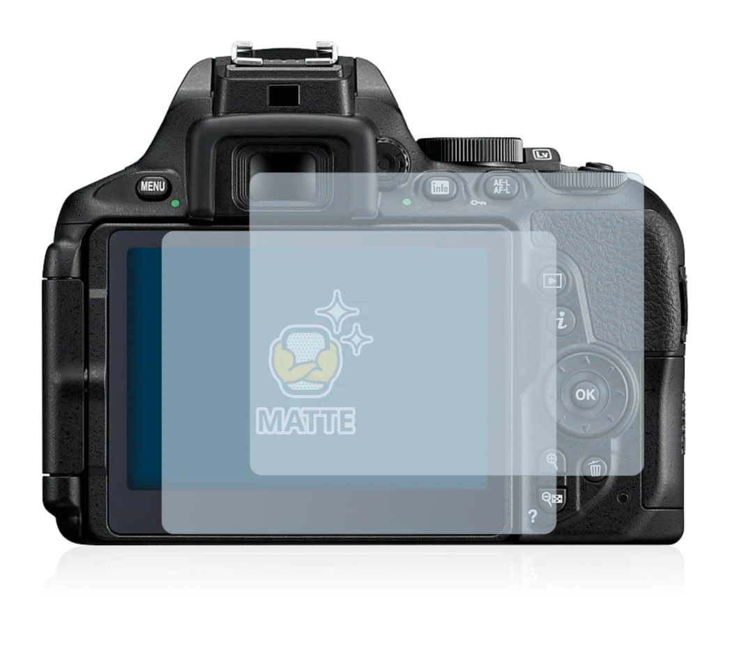 Imagen del dispositivo Nikon D5600 con una amplia variedad de protectores de pantalla.
