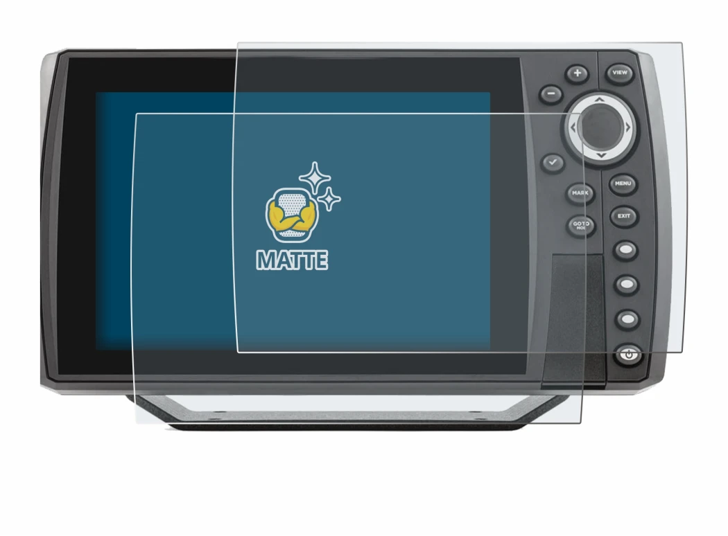 Imagen del dispositivo Humminbird Helix 7 con una amplia variedad de protectores de pantalla.