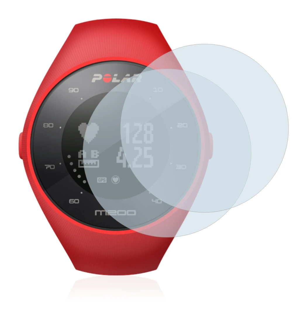 Imagen del dispositivo Polar M200 con una amplia variedad de protectores de pantalla.