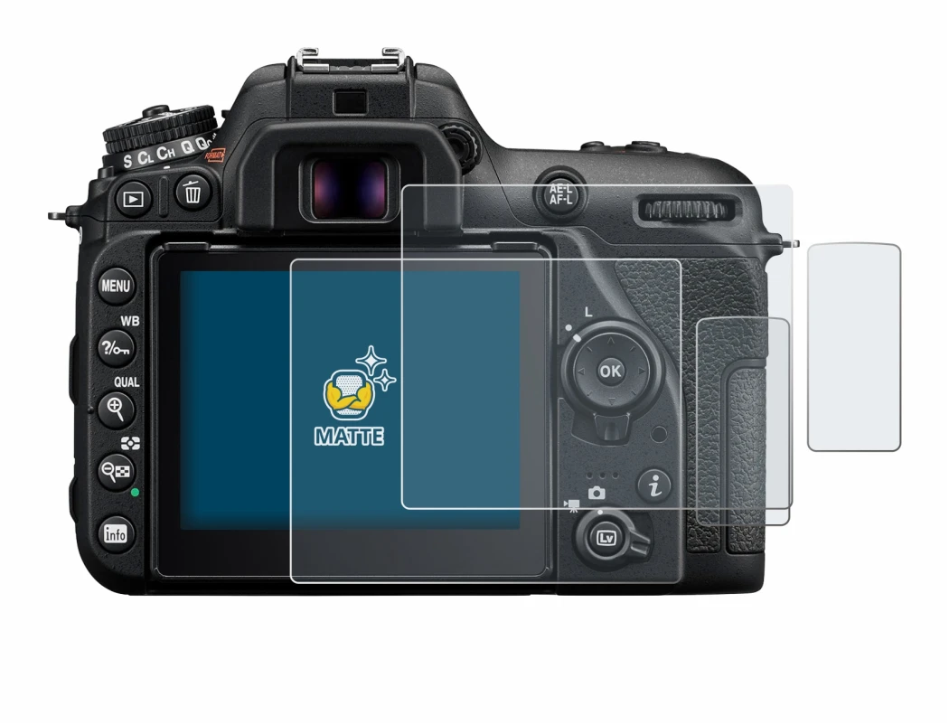 Imagen del dispositivo Nikon D7500 con una amplia variedad de protectores de pantalla.