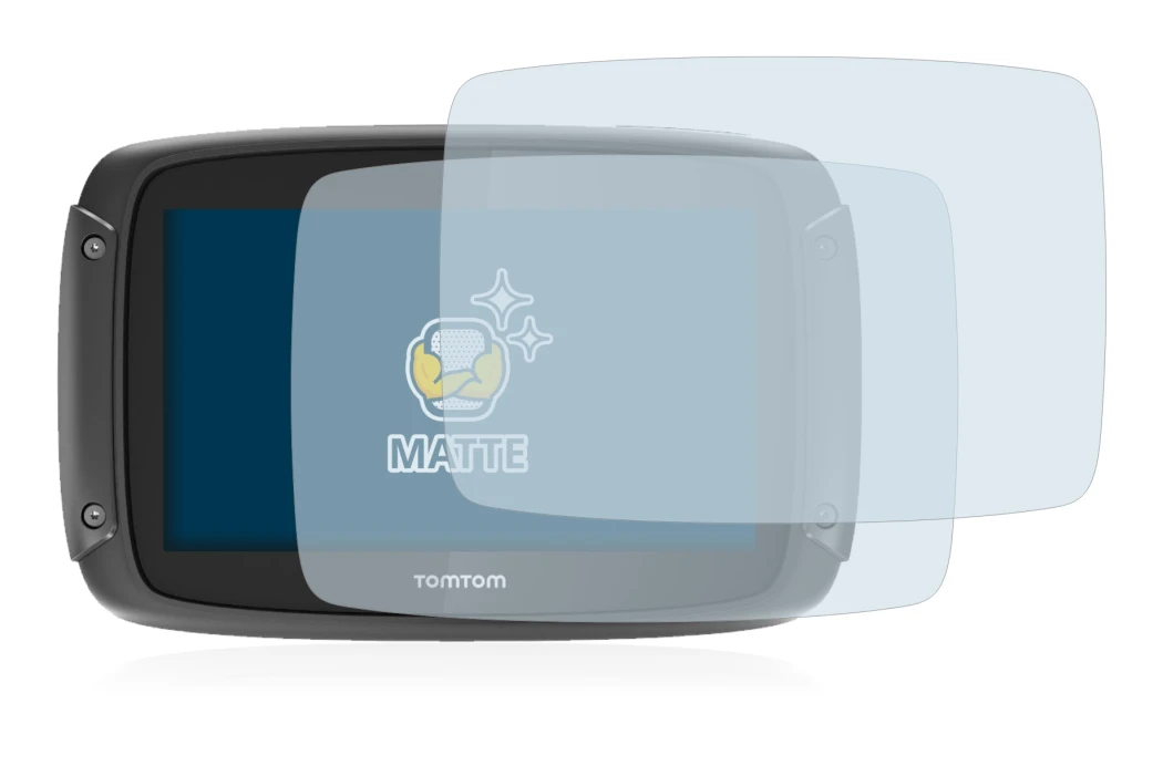 Imagen del dispositivo TomTom Rider 450 con una amplia variedad de protectores de pantalla.