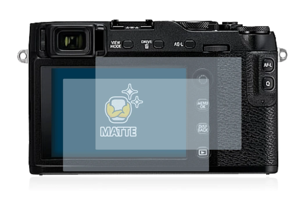 Imagen del dispositivo Fujifilm X-E3 con una amplia variedad de protectores de pantalla.