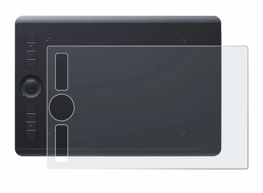 Imagen del dispositivo Wacom Intuos Pro M (2017) con una amplia variedad de protectores de pantalla.