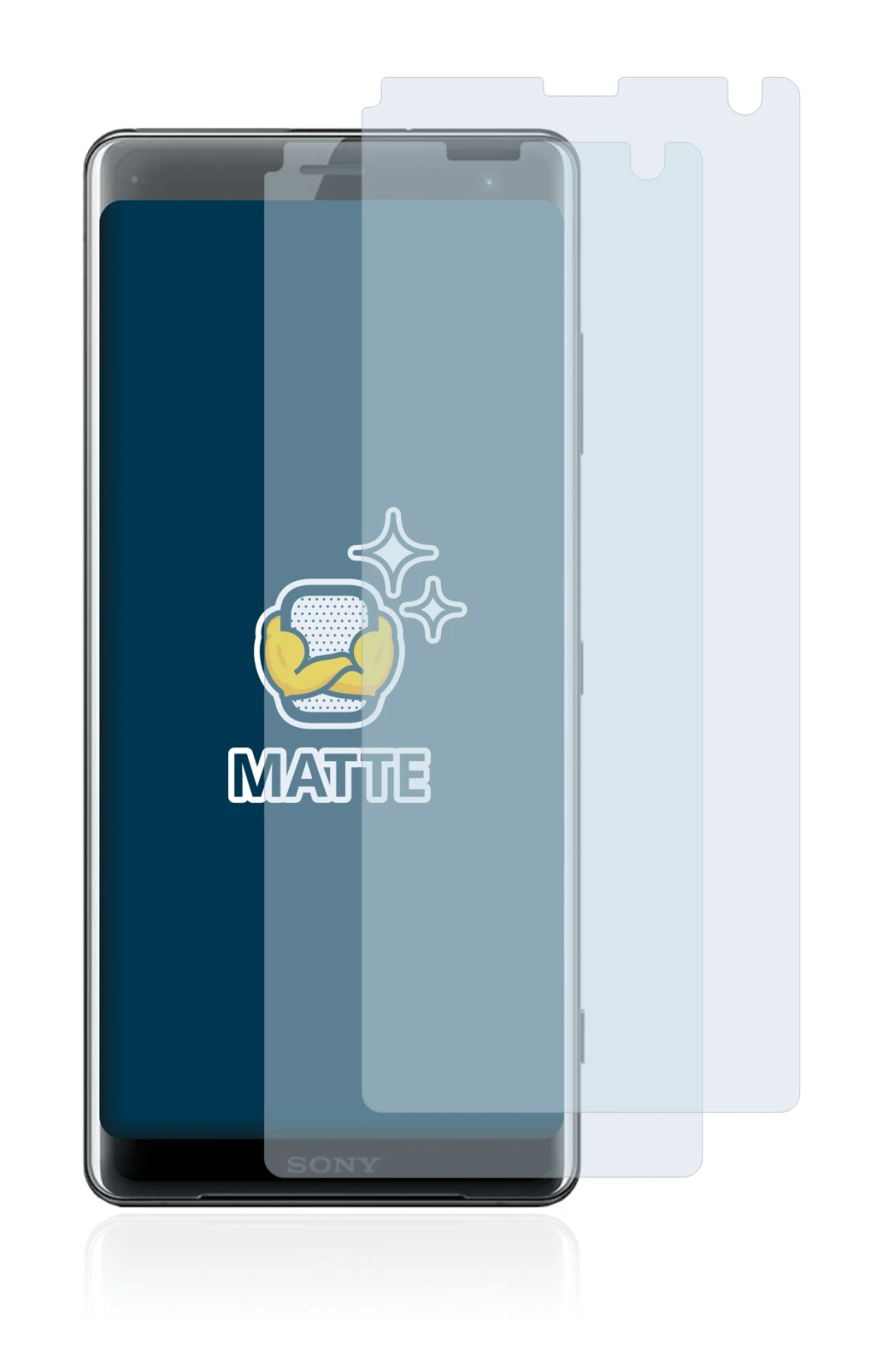 Imagen del dispositivo Sony Xperia XZ3 con una amplia variedad de protectores de pantalla.