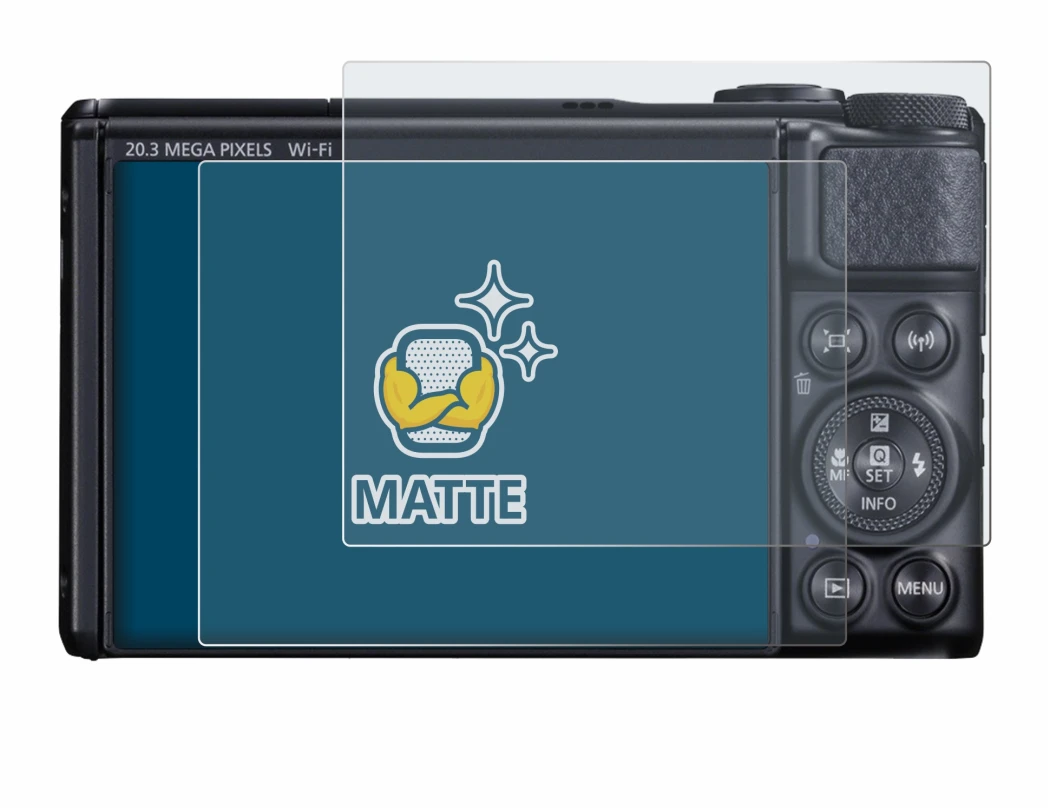 Imagen del dispositivo Canon PowerShot SX740 HS con una amplia variedad de protectores de pantalla.