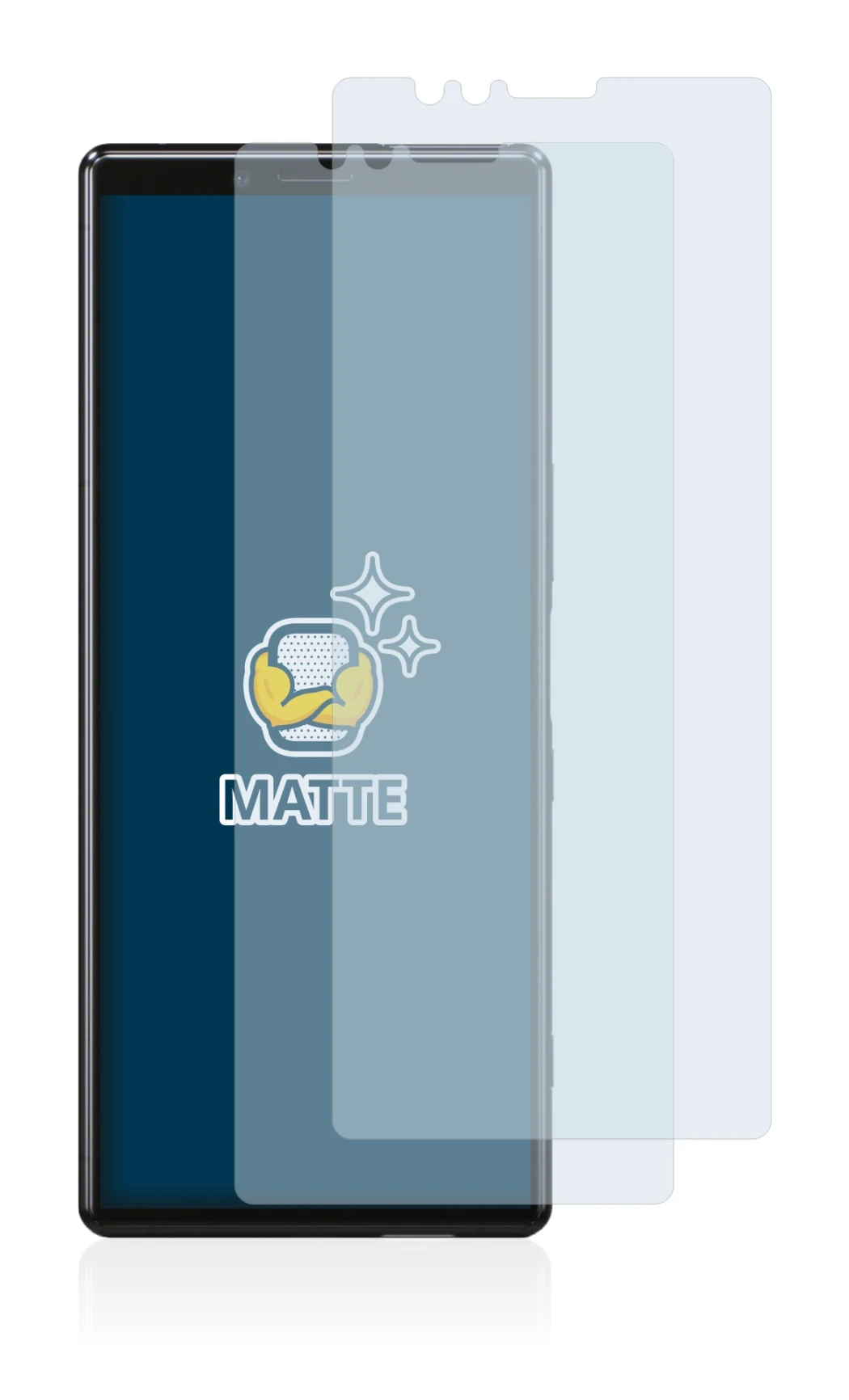 Imagen del dispositivo Sony Xperia 1 con una amplia variedad de protectores de pantalla.