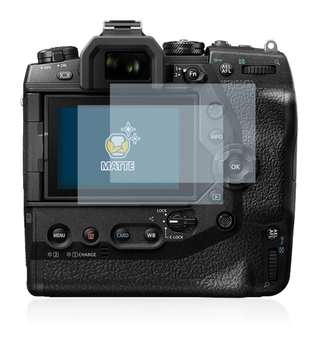 Imagen del dispositivo Olympus OM-D E-M1X con una amplia variedad de protectores de pantalla.